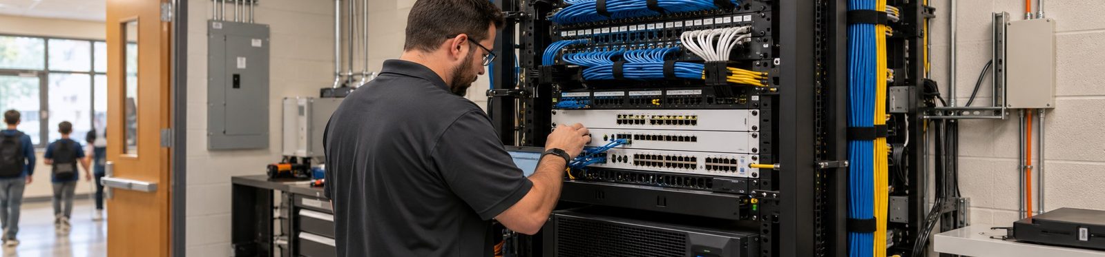 Illustrative image for the case study: K-12 E-Rate Network Upgrade and Data Center Refresh for a District (scene 2)